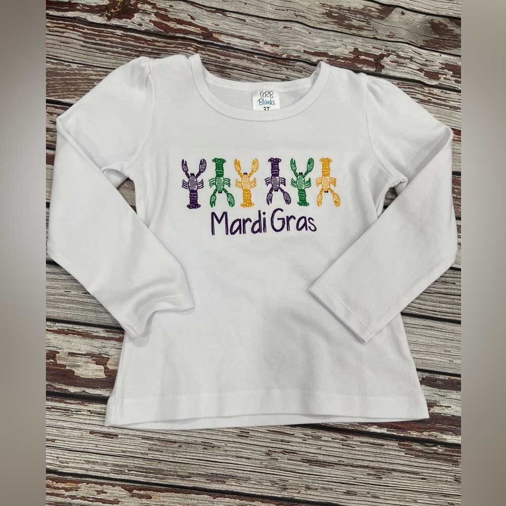 Embroidered Mardi Gras Shirt